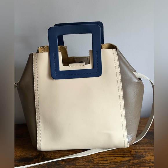 Vintage Vera Pelle Italian Leather Colorblock Tote – Made in Italy - Picture 4 of 11